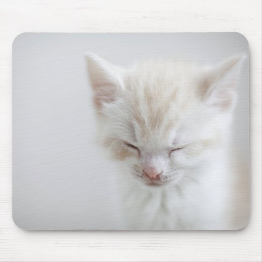 Tapis De Souris Chaton blanc dormant (Devant)