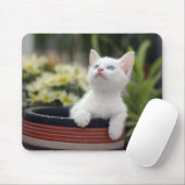 Tapis De Souris Chaton blanc turc (Avec souris)