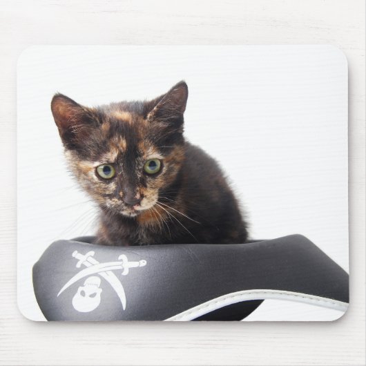 Tapis De Souris Chaton de pirate informatique (Devant)
