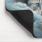 Tapis De Souris Chaton duveteux dans une couverture douce (Coin)