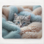 Tapis De Souris Chaton duveteux dans une couverture douce (Devant)