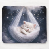 Tapis De Souris Chaton endormi dans un hamac en tulle (Devant)