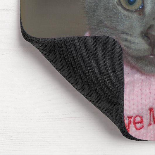 Tapis De Souris Chaton mignon dans le chandail (Coin)