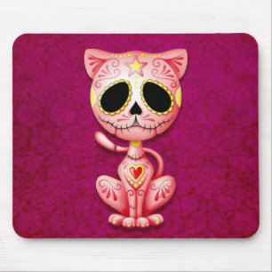 Tapis De Souris Chaton rose de sucre de zombi