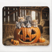 Tapis De Souris Chatons Dans une Citrouille de Jack-o-lantern de G (Devant)