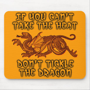 Tapis De Souris Chatouillez l'humour drôle de Mousepad de dragon