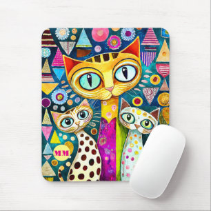 Tapis De Souris Chats abstraits cool