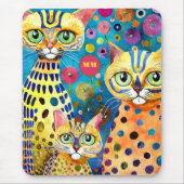 Tapis De Souris Chats abstraits cool (Devant)