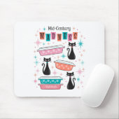 Tapis De Souris Chats Atomique Starburst du milieu du siècle Pyrex (Avec souris)