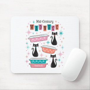 Tapis De Souris Chats Atomique Starburst du milieu du siècle Pyrex
