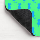 Tapis De Souris Chats bleus fantaisistes Fun Forever Lime vert (Coin)