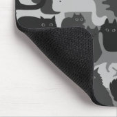 Tapis De Souris Chats Camouflés Gris Motif Chats Kitty Gris Camo (Coin)