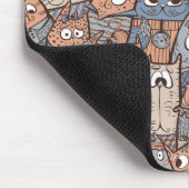 Tapis De Souris Chats caricaturaux amusants (Coin)