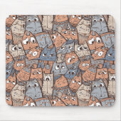 Tapis De Souris Chats caricaturaux amusants (Devant)