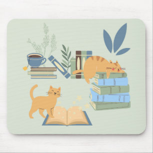 Tapis De Souris Chats de bibliothèque