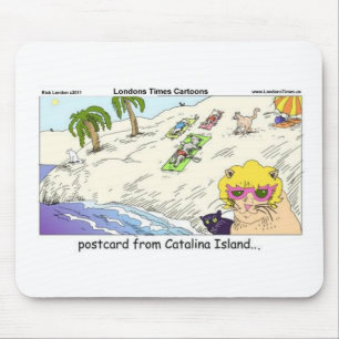 Tapis De Souris Chats De Catalina Island Drôle Cadeaux Cartes Et T