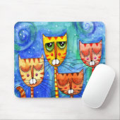 Tapis De Souris Chats de couleur - Mousepad (Avec souris)