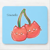 Tapis De Souris Chats de fruits de cerise (Devant)