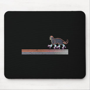 Tapis De Souris Chats De Patinage À Roulettes Rétro Der Kamala Har