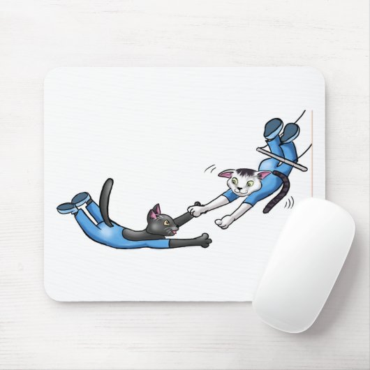 Tapis De Souris Chats de trapèze de cirque (Avec souris)