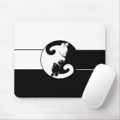 Tapis De Souris Chats de Yin yang (Avec souris)