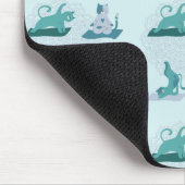 Tapis De Souris Chats de yoga vert (Coin)