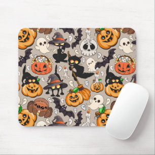 Tapis De Souris Chats drôles de Halloween Fête