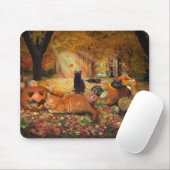 Tapis De Souris Chats en automne (Avec souris)
