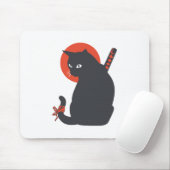 Tapis De Souris Chats en guerrier Samurai - Choisir la couleur arr (Avec souris)