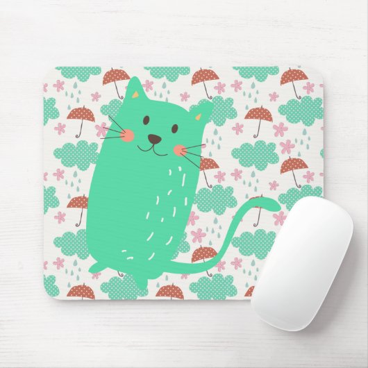 Tapis De Souris Chats en pluie (Avec souris)