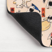 Tapis De Souris Chats japonais par Utagawa Kuniyoshi (Coin)