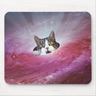 Tapis De Souris Chats LOL Mousepad drôle de l'espace de galaxie