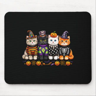 Tapis De Souris Chats mignons d'Halloween Kawaii Amoureux des chat