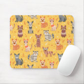 Tapis de souris Chats mignons drôles (Avec souris)