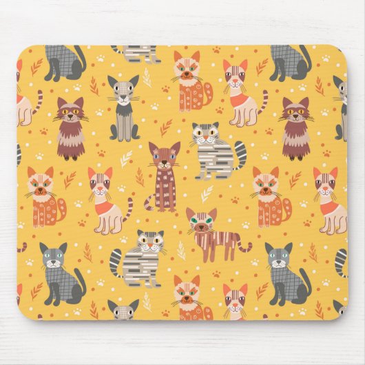 Tapis de souris Chats mignons drôles (Devant)
