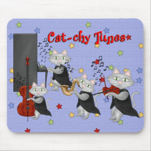 Tapis de souris Chats mignons Musique Groupe de ch