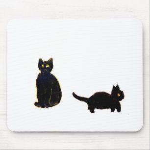 Tapis De Souris Chats noirs amusants Cute Kitty