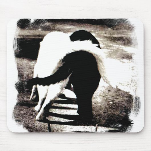 Tapis De Souris Chats noirs et blancs (Devant)