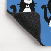Tapis De Souris Chats noirs et blancs | Trois chatons sages (Coin)