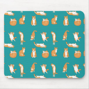 Tapis De Souris Chats orange drôles