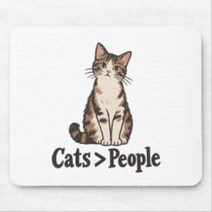 Tapis De Souris Chats > Personnes Dame aux chats folle