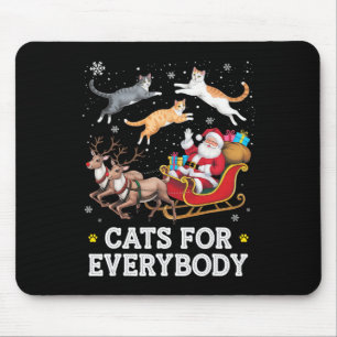 Tapis De Souris Chats pour tous Noël Drôle Père Noël Amoureux des
