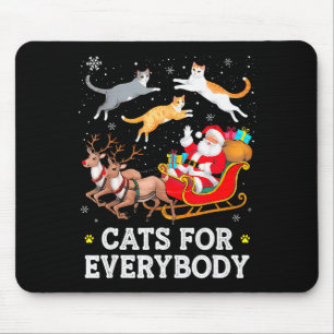 Tapis De Souris Chats pour tout le monde Noël Chat drôle de Noël F