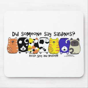 Tapis De Souris Chats Sardine