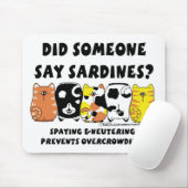 Tapis De Souris Chats Sardine (Avec souris)