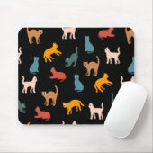 Tapis De Souris Chats sur le noir (Avec souris)