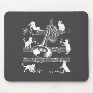 Tapis De Souris Chats Trompettistes Pour Joueur de Trompette Amour