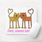 Tapis De Souris Chats Valentin en amour Pad souris (Avec souris)