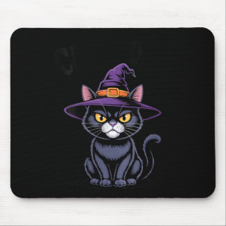 Tapis De Souris Chatte féminine sorcière chat drôle chat noir