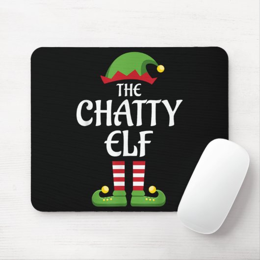Tapis De Souris Chatty Elf Famille de jumelage Noël (Avec souris)